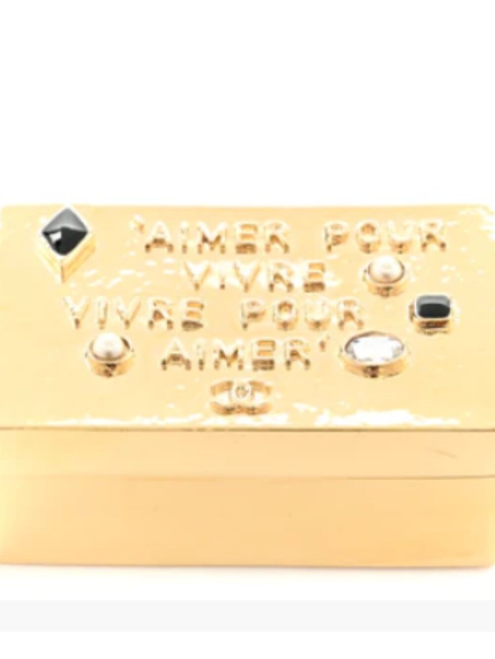 CHANEL 2026 Metiers D'Art NYC Metal Aimer Pour Vivre Minaudiere clutch Gold - Picture 2 of 10